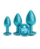 Load image into Gallery viewer, Rear Assets 3 Piece Trainer Kit Teal Gem Iridescent Chrome Plugs
