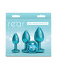 Load image into Gallery viewer, Rear Assets 3 Piece Trainer Kit Teal Gem Iridescent Chrome Plugs
