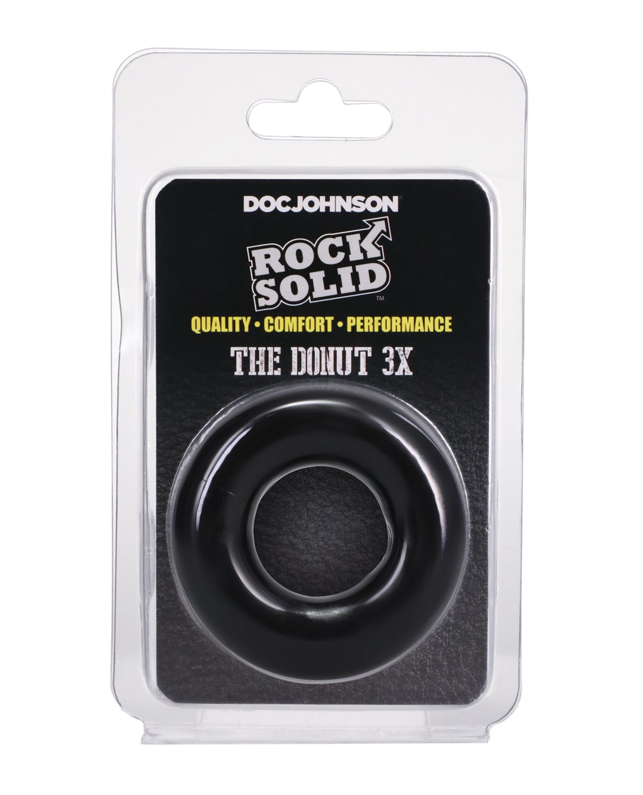 Inel Donut Negru Solid de 3"