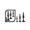 Load image into Gallery viewer, Blush Luxe Beginner Butt Plug Kit Black Safe Comfortable 3 Sizes
