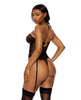 Load image into Gallery viewer, Pull My Strings Sheer Mesh Halterneck Teddy - Black XL
