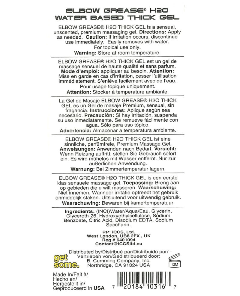 Load image into Gallery viewer, Elbow Grease H2O Thick Gel - 2.4 oz
