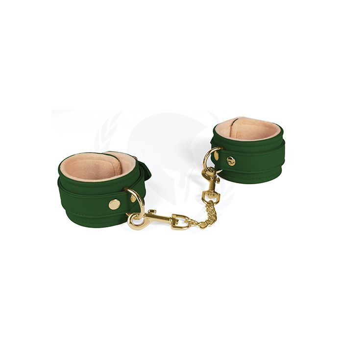 Spartacus PU Wrist Cuffs w/Plush Lining - Green