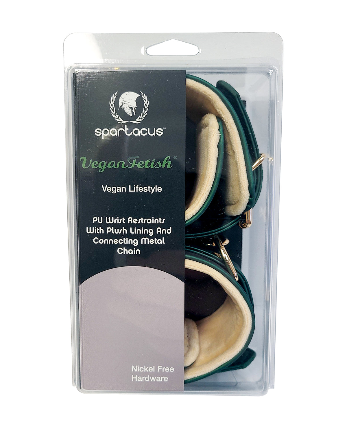 Spartacus PU Wrist Cuffs w/Plush Lining - Green