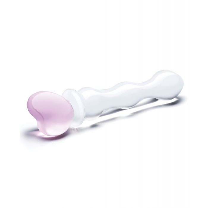 Glas 8" Sweetheart Glass Dildo - Pink/Clear Glas 8" Sweetheart Glass Dildo - Pink/Clear