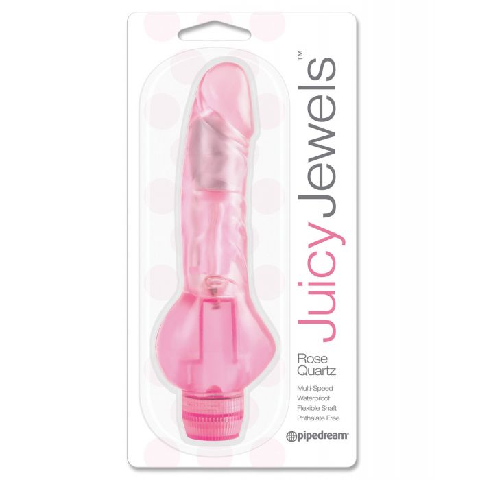 Juicy Jewels Rose Quartz Vibrator - Pink