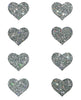 Load image into Gallery viewer, Pastease Mini Glitter Hearts - Silver Pack of 8
