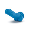 Cargue la imagen en el visor de la galería, Blush Neo Dual Density 7.5 Inch Cock With Balls Neon Blue
