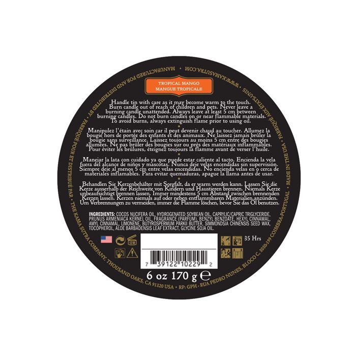 Załaduj obraz do przeglądarki galerii, Świeca do masażu Kama Sutra Ignite z wosku sojowego - Tropikalne mango
