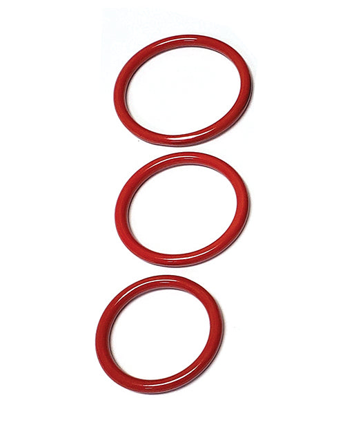 Spartacus Seamless Stainless Steel C Ring Red Pack Of 3 With 1.50 1.75 And 2 Inch Inner Diameters