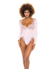 Bild in den Galerie-Viewer laden, Maria Ribbed Knit &amp; Lace Teddy Crystal Rose LG
