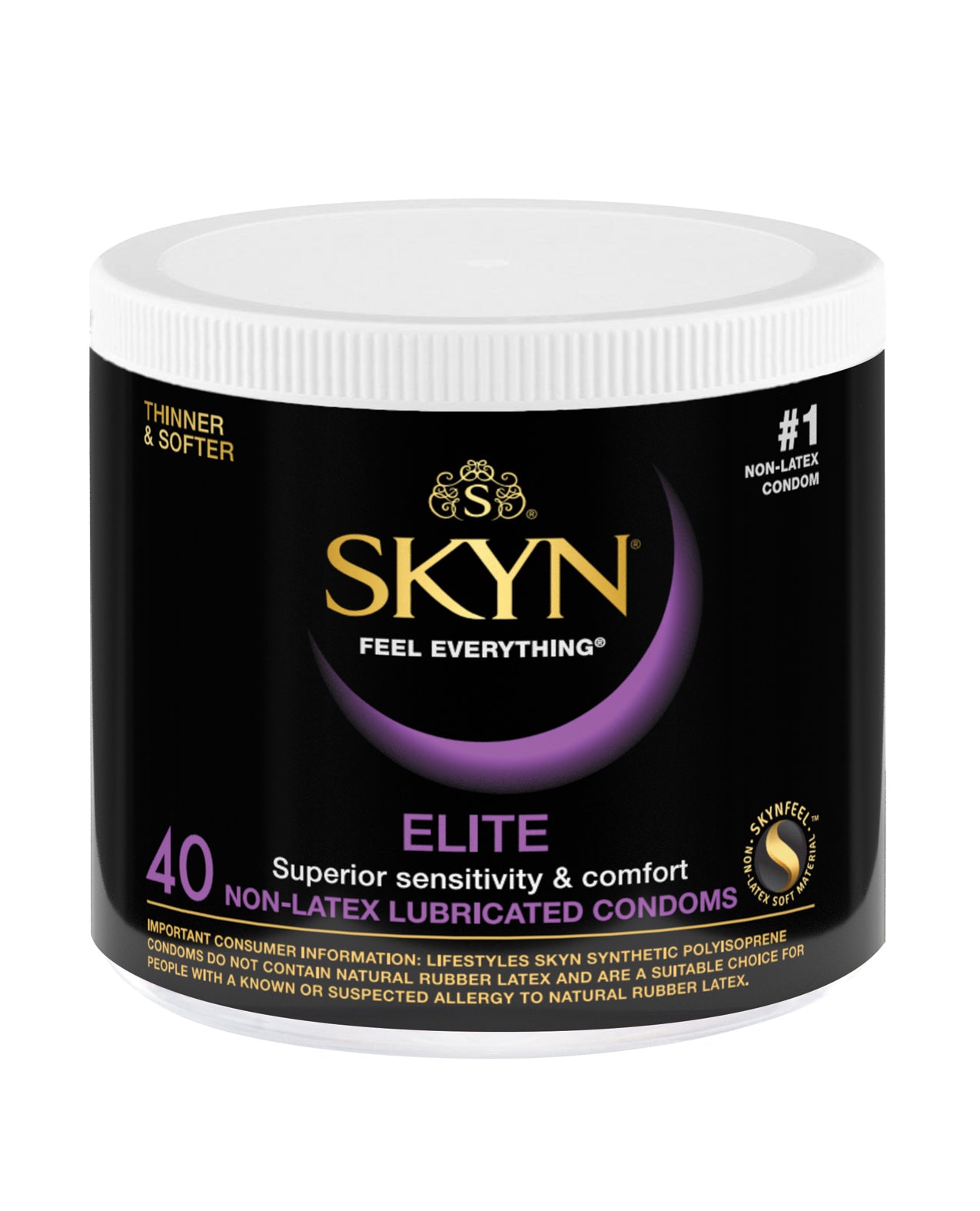 Lifestyles SKYN Elite Ultra Tynde Kondomer - Pakke med 40