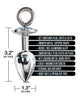 Bild in den Galerie-Viewer laden, Nixie Metal Butt Plug w/Inlaid Jewel &amp; Fur Cuff Set - Silver Metallic
