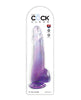Carica l'immagine nel visualizzatore Galleria, King Cock Clear 10" Cock w/Balls - Purple
