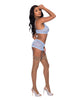 Load image into Gallery viewer, Ooh La Lace Bralette, Garter Skirt &amp; G-String Periwinkle L/XL
