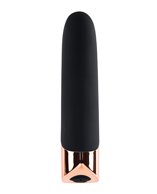 Gender X The Gold Standard Rechargeable Silicone Bullet Black Rose Gold
