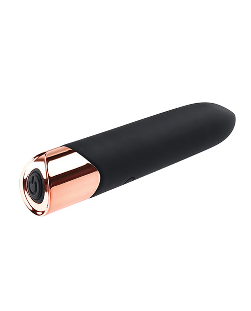 Gender X The Gold Standard Rechargeable Silicone Bullet Black Rose Gold