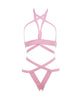 Load image into Gallery viewer, Kitten It's Complicated Open Elastic Strappy Bra &amp; Open Back Panty Pink O/S
