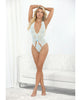 Φόρτωση εικόνας στο πρόγραμμα προβολής Gallery, Scallop Lace &amp; Mesh Teddy w/Front Cut Outs Mint XL
