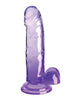 Carica l'immagine nel visualizzatore Galleria, King Cock Pene Trasparente 7" con Testicoli - Viola

