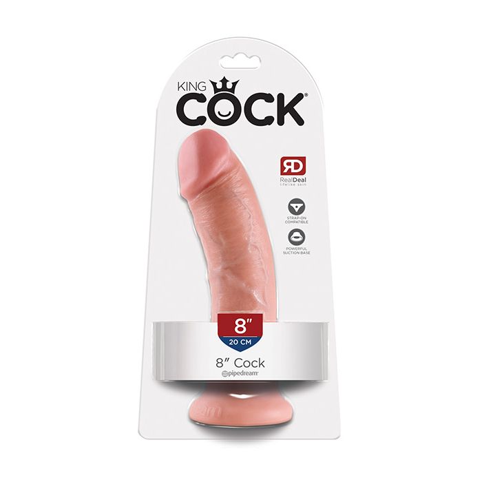 King Cock Realistic Suction Cup 8 Inch Dong Flesh Sex Toy