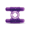 Load image into Gallery viewer, Blush Play With Me Double Play Dual Vibrating Cock Ring Purple
