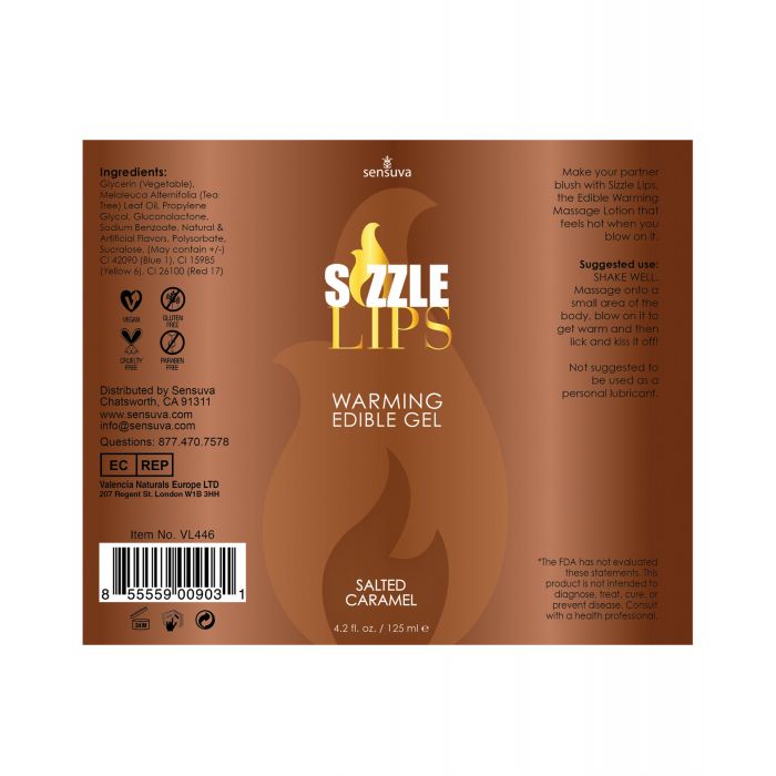 Load image into Gallery viewer, Sizzle Lips Warming Gel - 4.2 oz Salted Caramel
