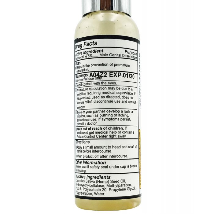 Higher Control Climax Control Gel for Men w/Hemp Seed Oil - 2 oz