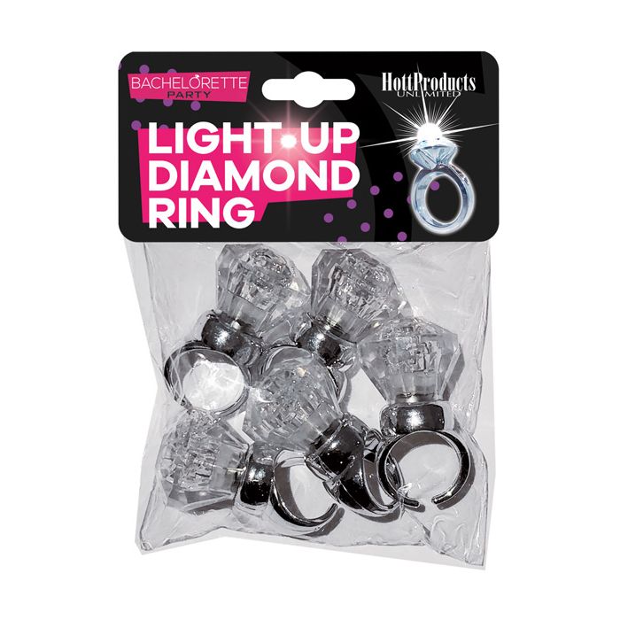 Light Up Diamond Ring - Pack of 5