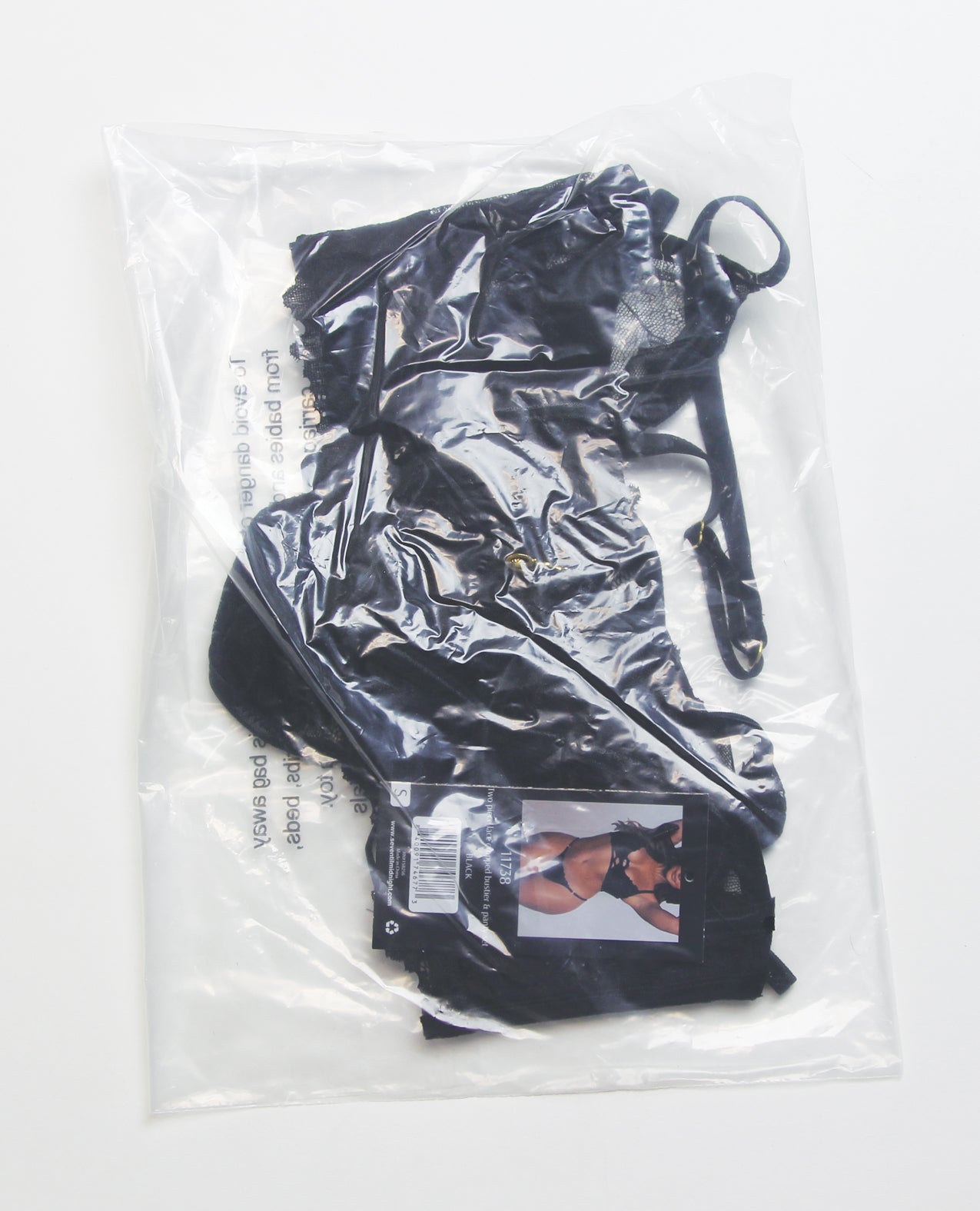 Satin Lace Underwire Bra w/G-String 2 pc Set - Black 1X/2X