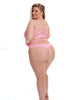 Carica l'immagine nel visualizzatore Galleria, Pink Lipstick Neon Dreams Bra &amp; High Waist Thong Pink QN
