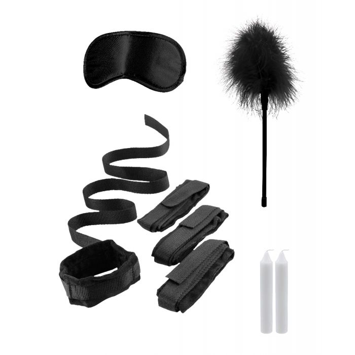 Shots Ouch Bed Bindings Restraint Kit - Black