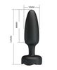 Load image into Gallery viewer, Pretty Love Tarion Thrusting Butt Plug w/Multi Color Bottom Light - Black
