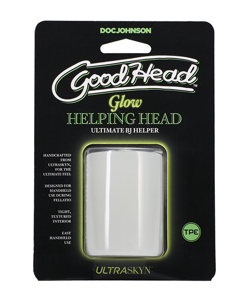 GoodHead Glow In The Dark Helping Head Frost 2 Inch Mini Stroker For Fellatio