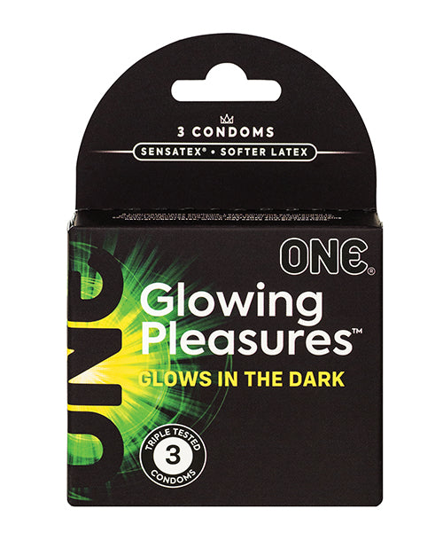 One Glowing Pleasures Kondome - Packung mit 3