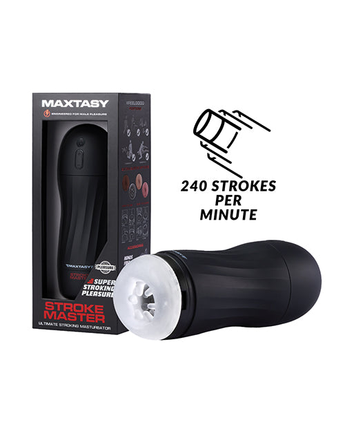 Maxtasy Stroke Master Standard Clear Non Realistic Milking Stimulator With Ultra Powerful Motor