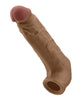 Load image into Gallery viewer, Shaft Flexskin Liquid Silicone 8.8" Vibrating Sheath - Oak

