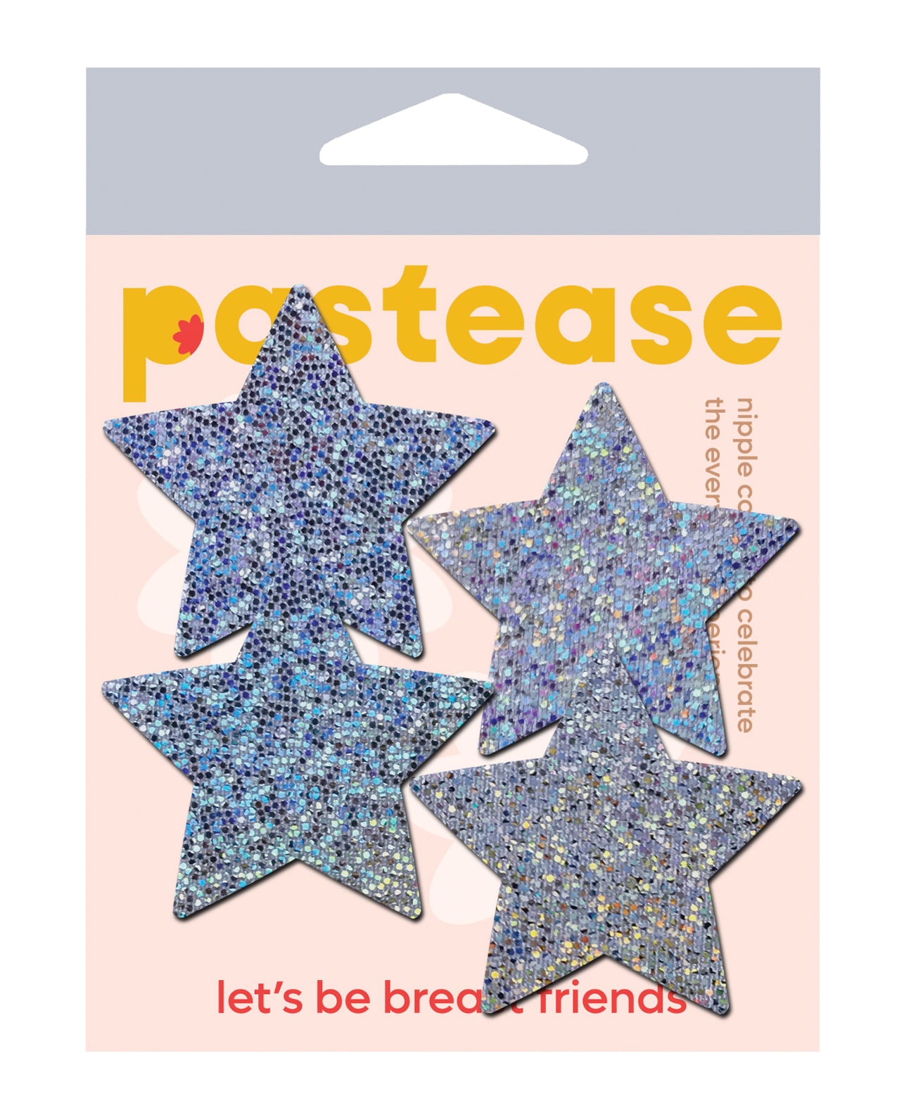 Pastease Petites Étoiles Pailletées - Argent Taille Unique Lot de 2 Paires