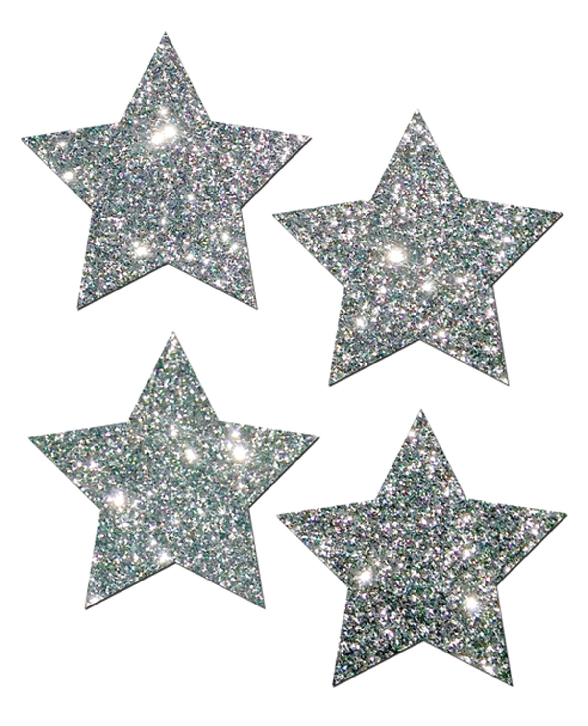 Pastease Petites Étoiles Pailletées - Argent Taille Unique Lot de 2 Paires
