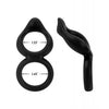 Lataa kuva gallerian katseluohjelmaan, Forto F88 Double Ring Liquid Silicone Cock Ring Black
