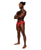 Charger l'image dans la visionneuse de la galerie, Male Power Sassy Lace Skirt Jock Red Size Small Medium
