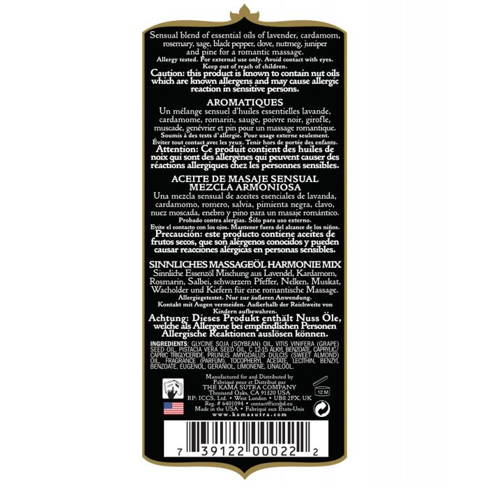 Kama Sutra Aromatische Olie - 8 oz Harmonie Mengsel