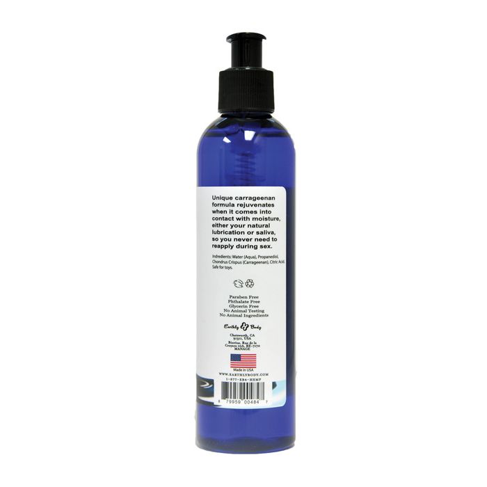 Earthly Body Waterslide Personal Lubricant w/Carrageenan - 8 oz Bottle