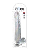 Carica l'immagine nel visualizzatore Galleria, King Cock Clear 11" Cock w/Balls - Clear
