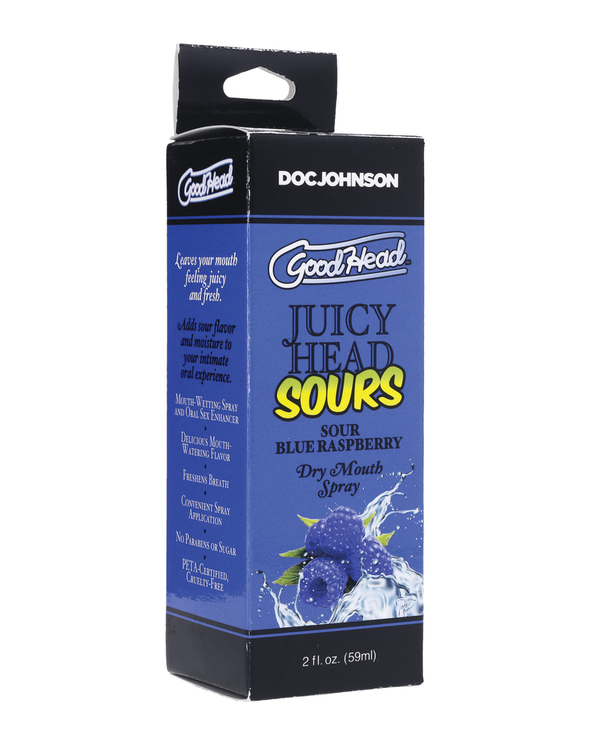 GoodHead Juicy Head Dry Mouth Spray Sour Blue Raspberry 2 Oz