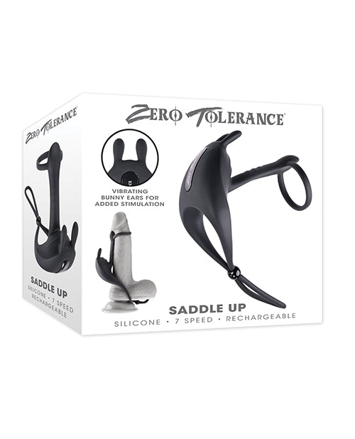Cargue la imagen en el visor de la galería, Zero Tolerance Saddle Up Cock &amp; Ball Vibrator - Black

