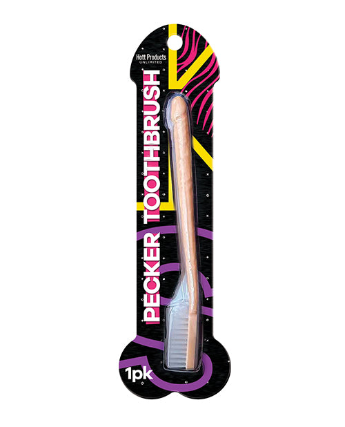 Pecker Shaped Handle Toothbrush With Medium Bristles Fun Design