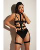 Ladda bilden i Galleri Viewer, FETISH Lethal Underwire Peek A Boo Vinyl Teddy w/Choker Black XL
