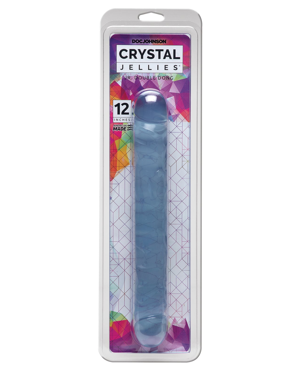 Crystal Jellies 12" Jr. Doble Dong - Transparente