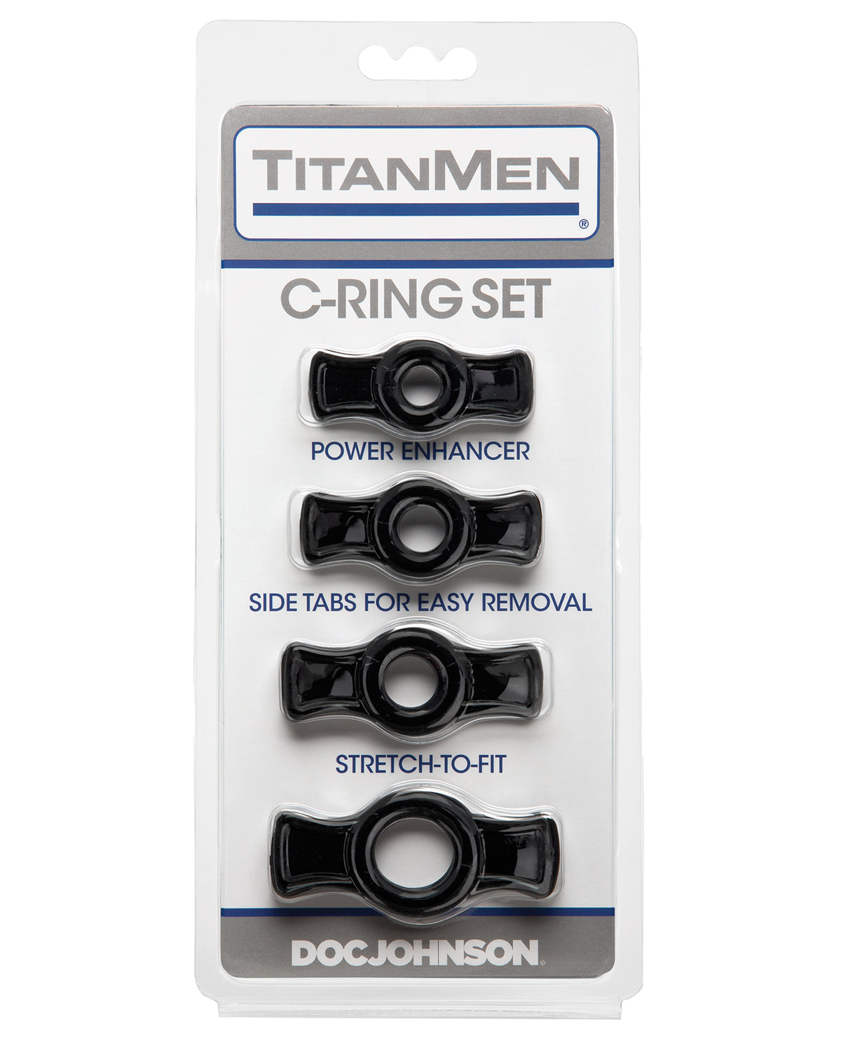 Ensemble d'anneaux pour pénis Titanmen Tools - Noir